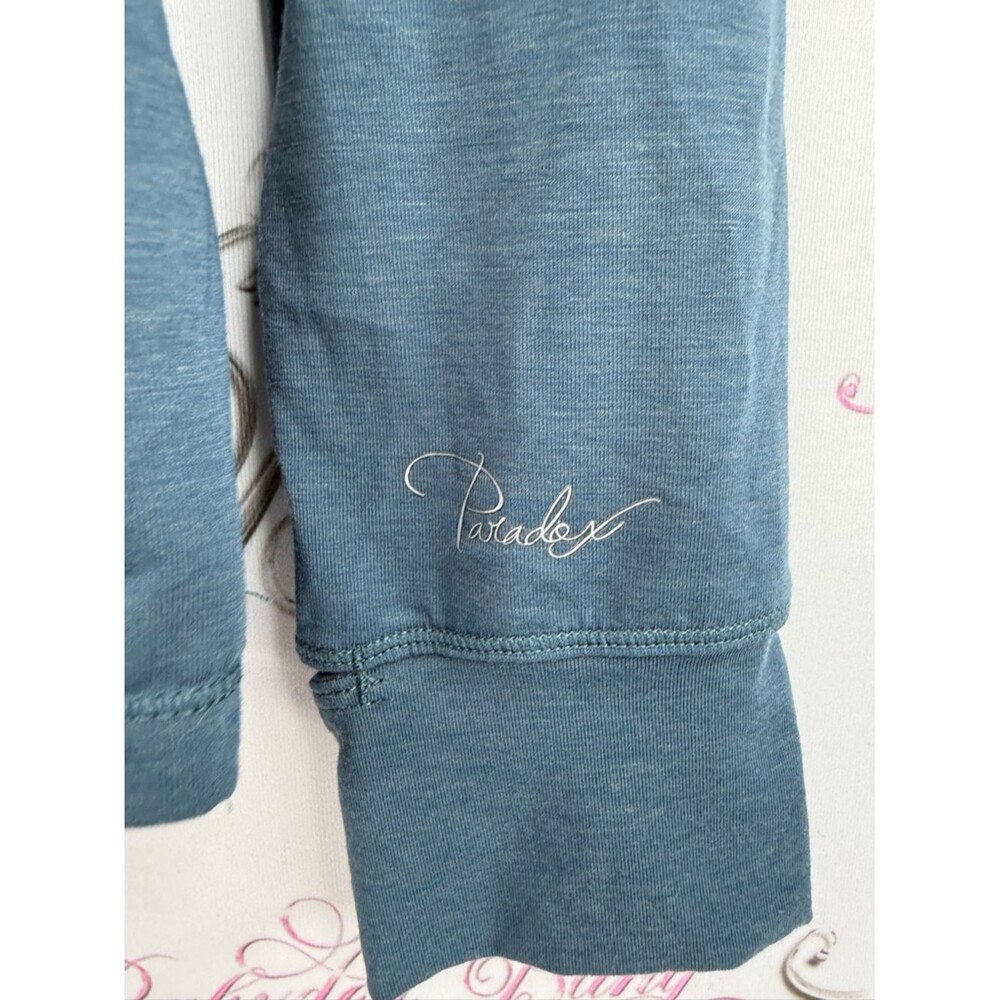 Paradox sweater drirelease repreve blue half zip Slate Blue Quarter-Zip Pullover - Picture 5 of 14